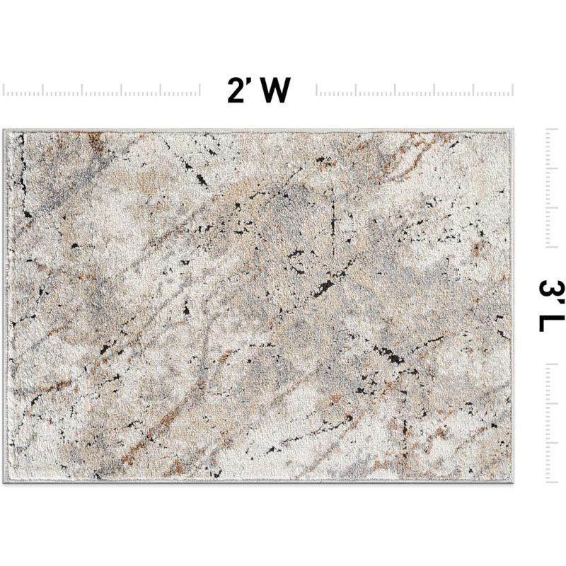 Tapis d'intérieur moderne en marbre Drifted Marble