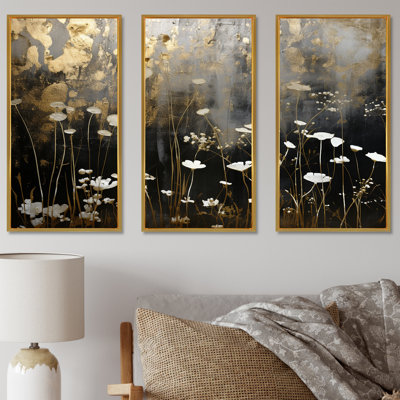 «Gilded Garden Blooming Meadows III», ensemble de reproductions d'art mural