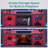 Kruszewski 70 In. TV Stand Fits TVs Up To 75 In. with LED Lights Glass Shelves and Open Storage-256153650
