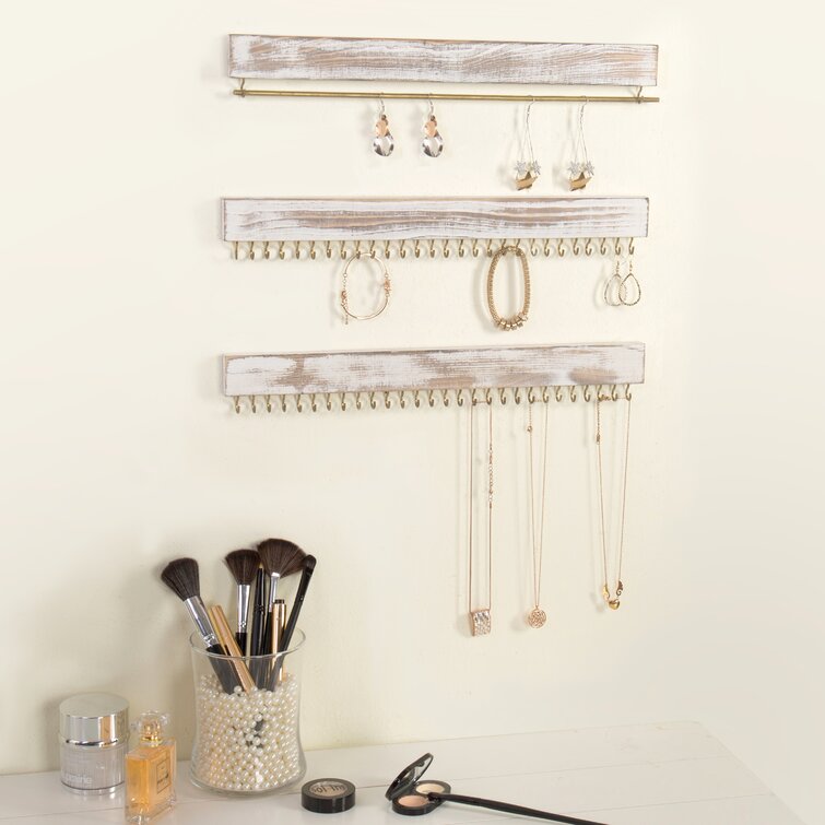  BXDOW Necklace Holder Wall Mounted, Adhesive, Plastic