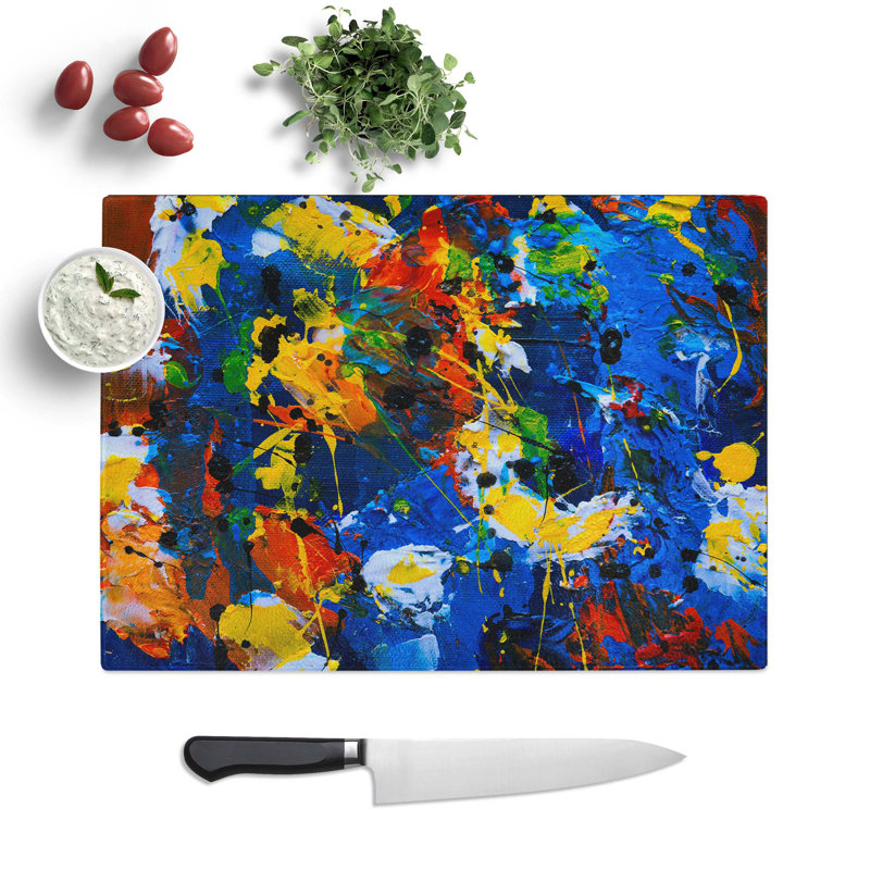 Tempered Glass Art Painting Vol.270 Chopping Board, 39 cm W x 28.5 cm L
