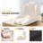 Memory Foam Seat Cushion, L-Shaped Ergonomic Lumbar Support Pillow For Sciatica Tailbone Pressure Relief, Coccyx Pad For Home, Car, Office Chair, Gaming Seat, Wheelchair, Beige-1306298116