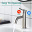 Single Handle Bathroom Faucet, Stainless Steel Bathroom Sink Faucet With Pop Up Drain-107727035