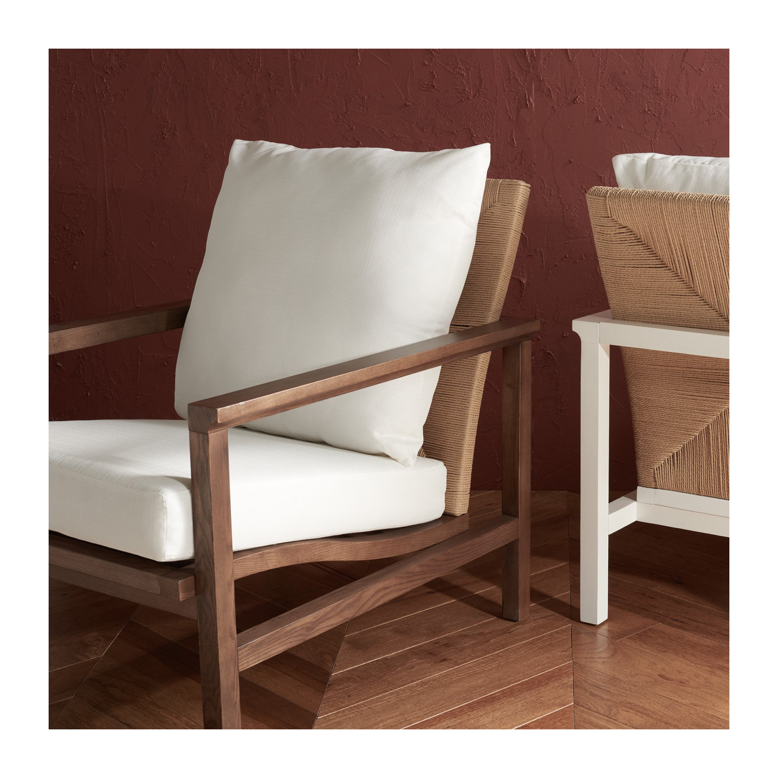 Upholstered Armchair, Walnut