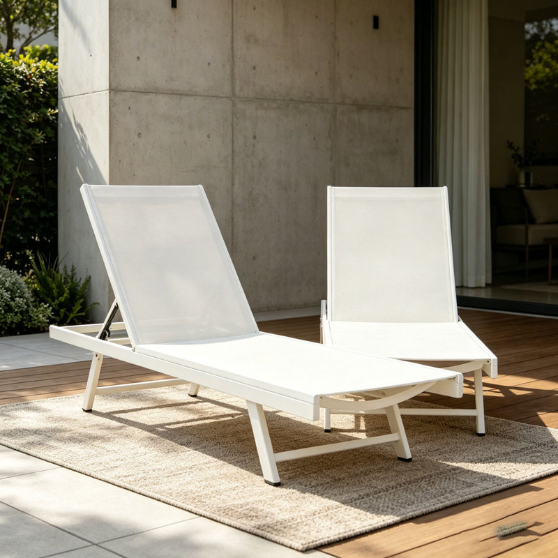 Ensemble de chaise longue d'extérieur