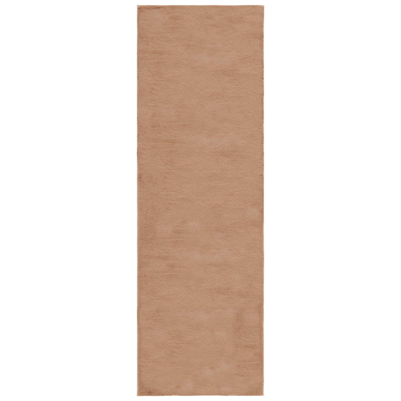 Tapis uni de couleur unie fabriqué à la machine en brun, Tapis de couloir 2 pi 6 po x 8 pi