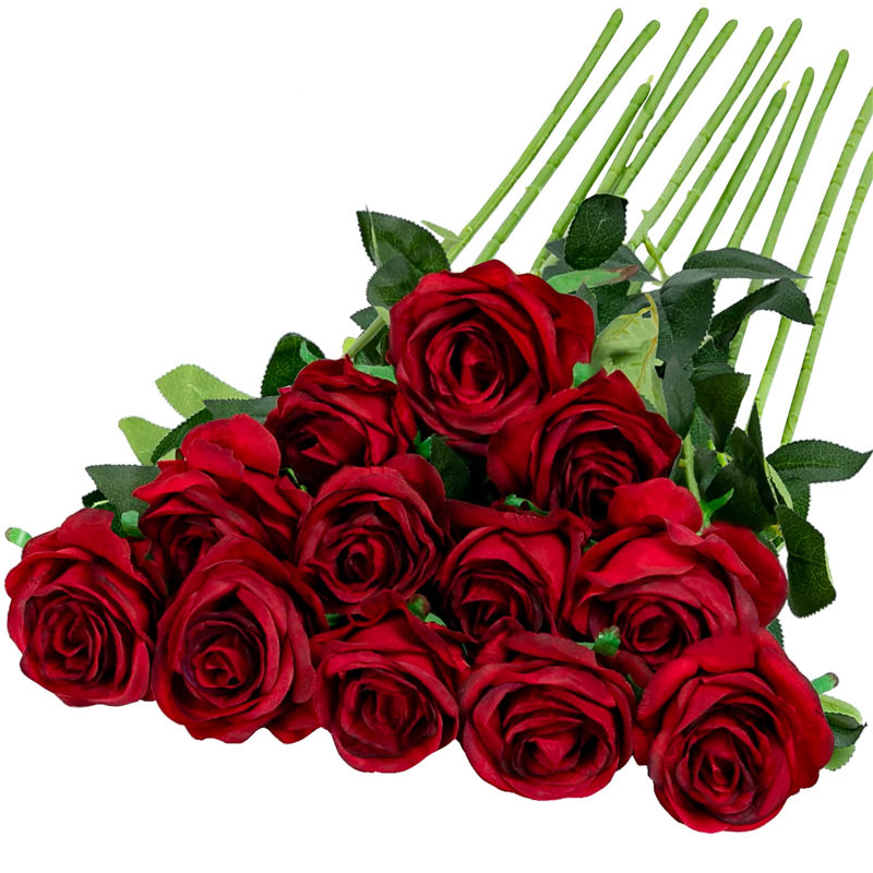 Artificial Rose, Wine Red
