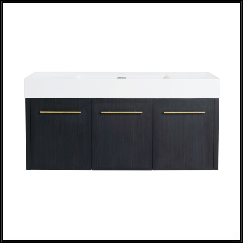 48 Inch Wall-Mounted Bathroom Vanity With Sink, 48"