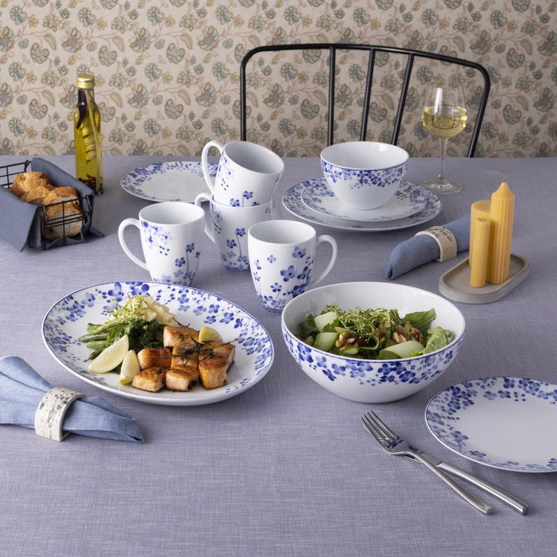 Noritake Bloomington Road 4-Piece Place Setting, Service for 1, Blue