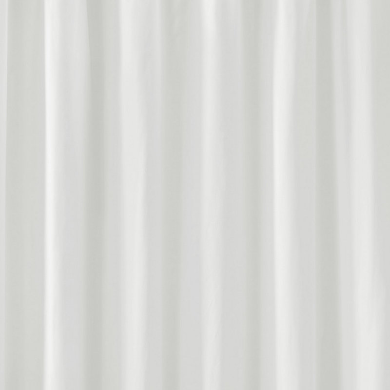 Ebern Designs Solid Cotton Percale Window Curtain Pair, White, 50" W x 84" L