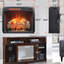 Cheminée électrique /ul avec minuterie et 4 couleurs de flamme, 1500 W, double protection et contrôle de la température