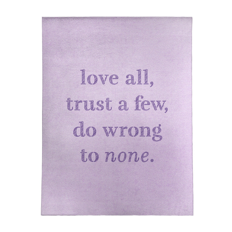 Tapis en poly-chenille "do not incorrect", Rectangle 8 pi x 10 pi