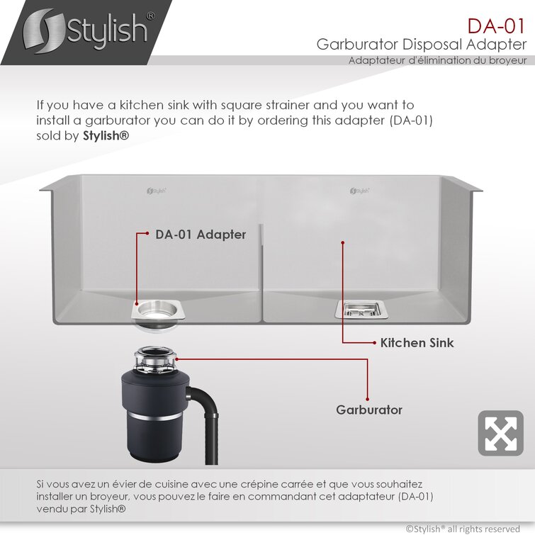 Square Garbage Disposal Adapter