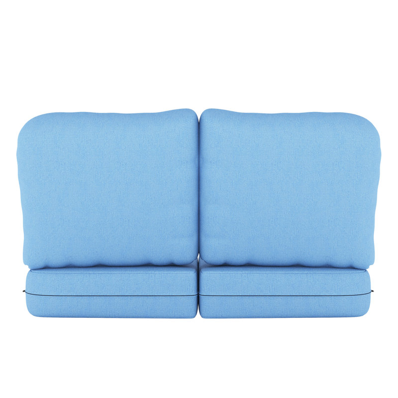 Indoor/Outdoor Sunbrella® Seat/Back Cushion, Canvas Air Blue Sunbrella® Canvas