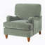 Fauteuil en tissu sauge-942939560