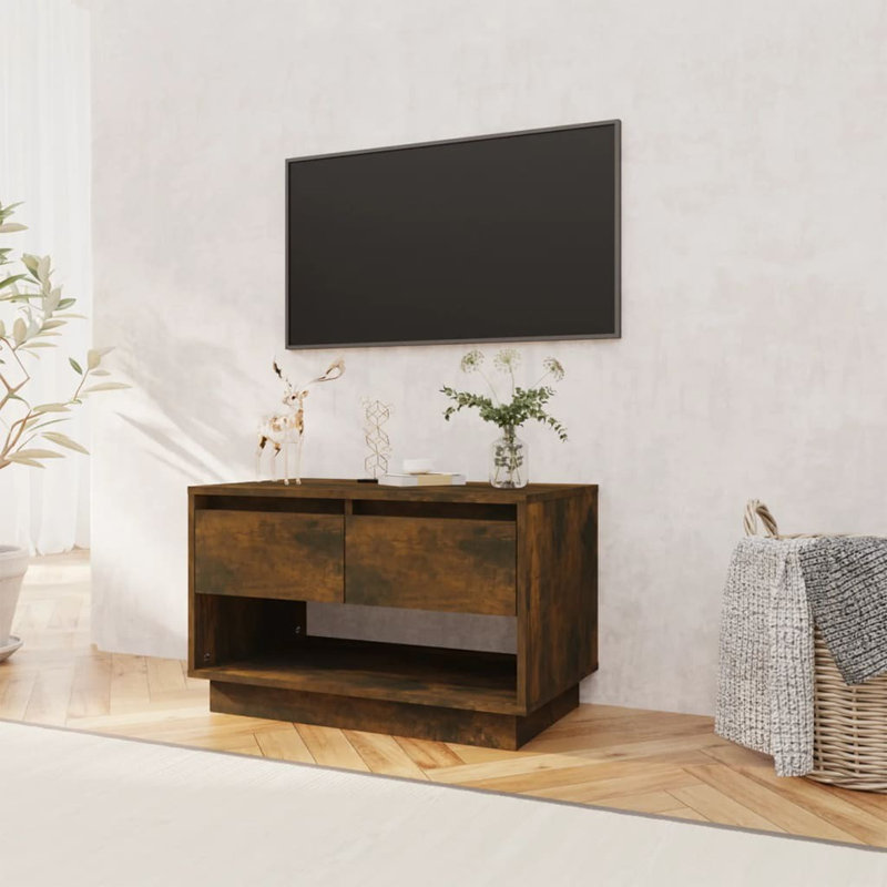 Gavriella Unfinished TV Stand, Smoked Oak