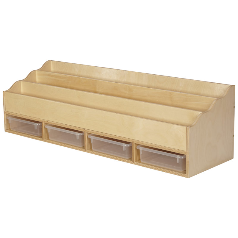 7 Compartment Manufactured Wood Book Display