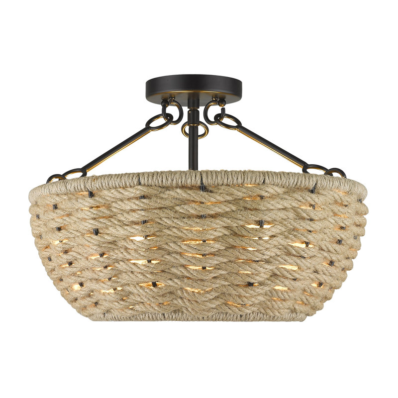 Plafonnier semi-encastré 3 lumières 16,25 po Rippeon