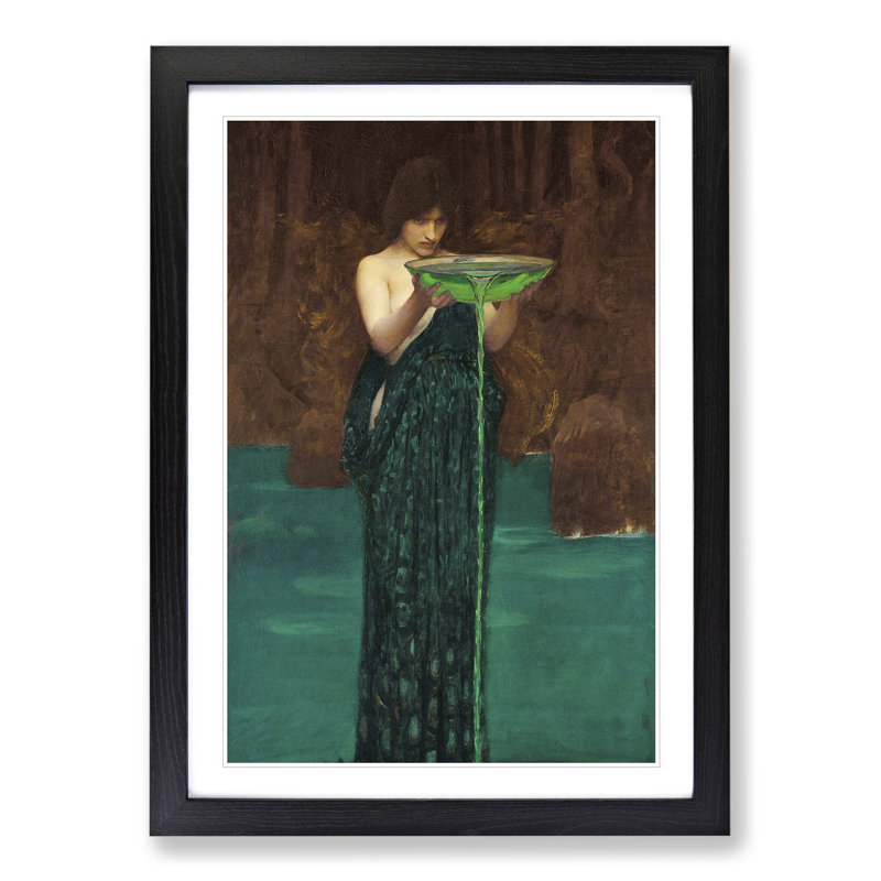 Circe Invidiosa by John William Waterhouse - Framed Print, Black Framed, 65cm H x 48cm W x 2cm D