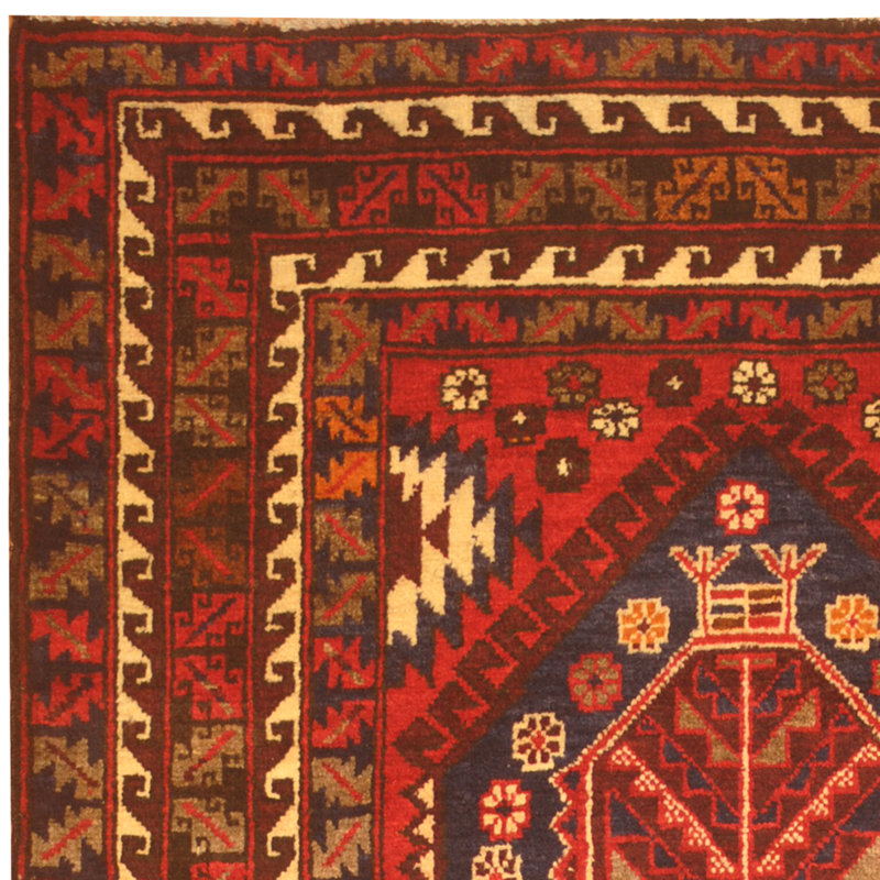 Tapis rouge / bleu marine Hartstein