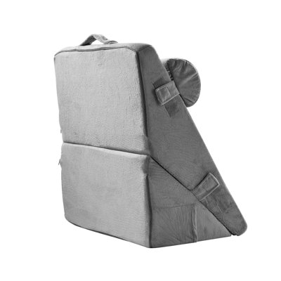 Coussin de lit pour le sommeil, ensemble orthopédique réglable pour lit de 3 pièces, avec housse lavable et support en mousse, coussin postopératoire pour le reflux acide, les maux de dos, le soulagement du ronflement et le RGO, gris foncé