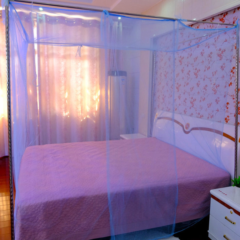 Moustiquaire de tente pour lit à ouverture latérale d'un côté Filet de rideau pour décoration de chambre à coucher pour lit simple sans cadre de lit