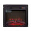 Foyer électrique encastrable 18 po 1400 W 120 V, équipé d'une télécommande, d'un radiateur ultra-mince avec ensemble de bûches et d'une flamme réaliste