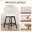 Tabouret de bar pivotant à 360 ° avec pieds et repose-pieds en bois massif-121090273