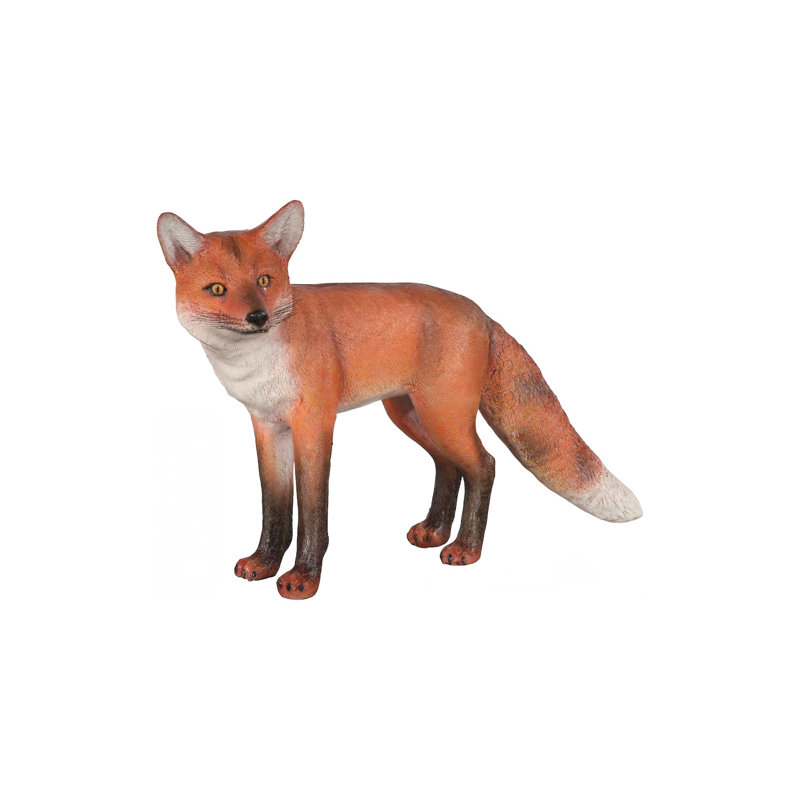 Sculpture de renard roux, gelcoat