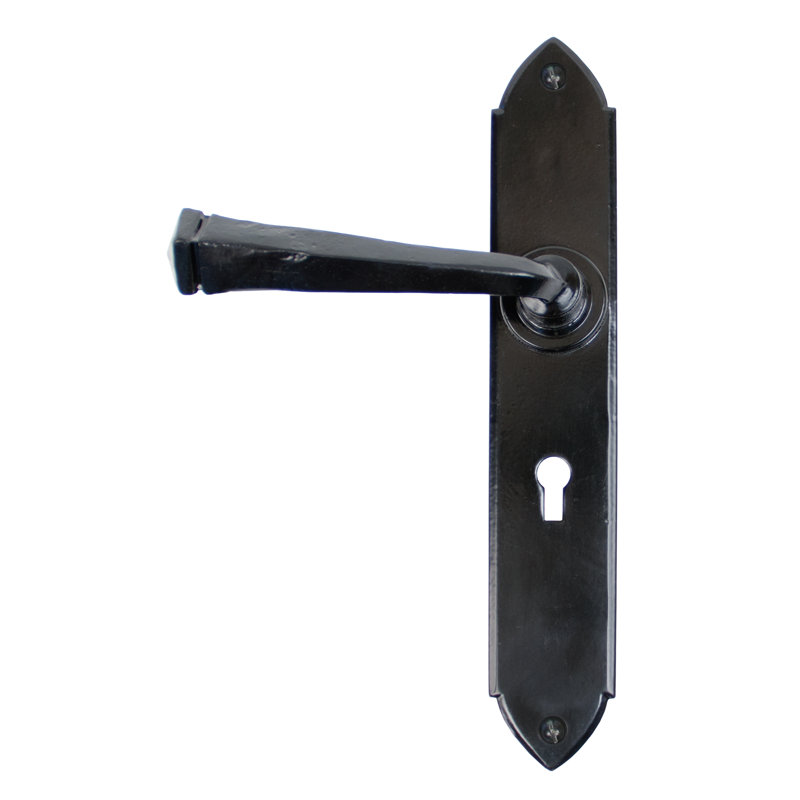 Gothic Lock Door Handle, Black