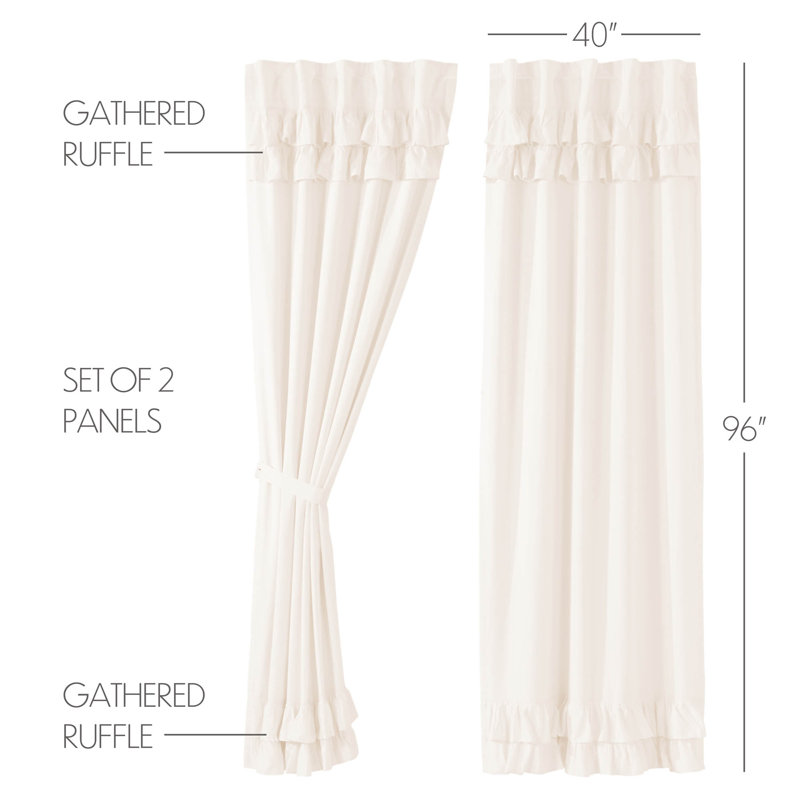 Paire de rideaux obscurcissant 100% coton Vicke