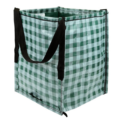 Home And Yard Tote, Heavy Duty, 16"L X 16"W X 20"H, Gingham