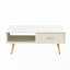Table basse rectangulaire avec pieds en bois massif