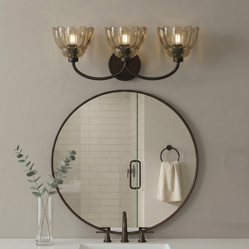 Whitecap 3-Light Mottled Cocoa Vanity Light