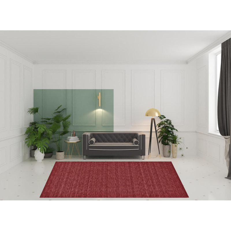 Tapis rouge en laine Yarel, Rectangle 8 pi x 11 pi