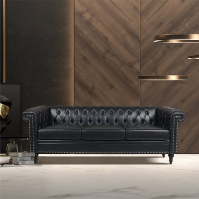 Boban 83.66'' Faux Leather Sofa