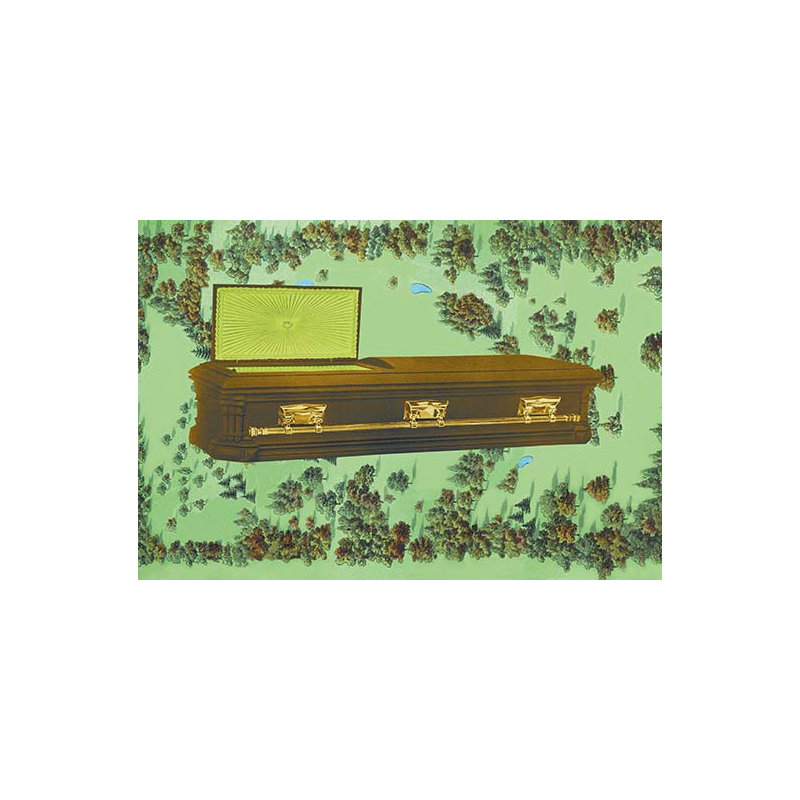"casket on the green" , impression