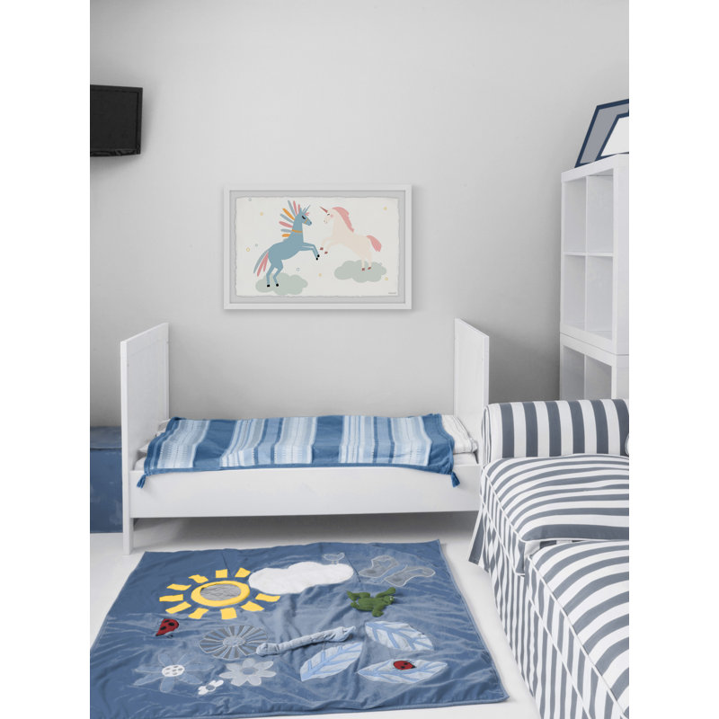 Braywood Unicorn Friends, reproduction encadrée, H 30 po x l 45 po x P 1,5 po, Blanc