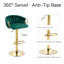 Swivel Upholstered and Velvet Bar Stool-515143444