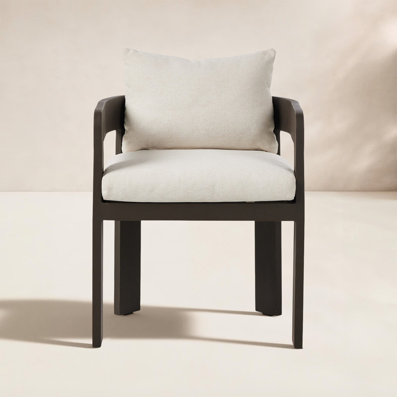 Jackson Outdoor Dining Armchair, Ellor Beige/Expresso
