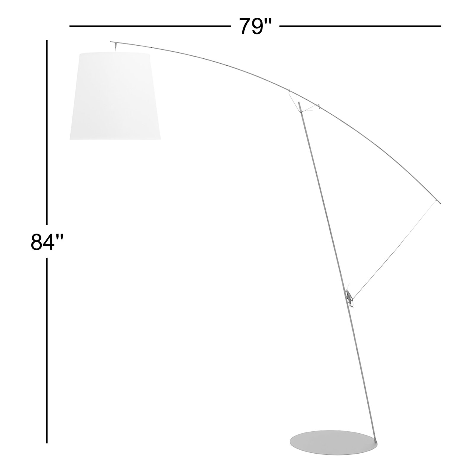 Esra 84" Adjustable Height Floor Lamp