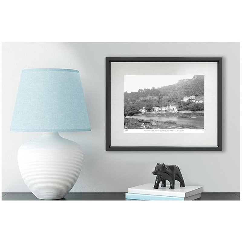 Wye Valley, New Weir From The Ferry C1878 - Single Picture Frame Print, 40cm H x 50cm W x 2.3cm D