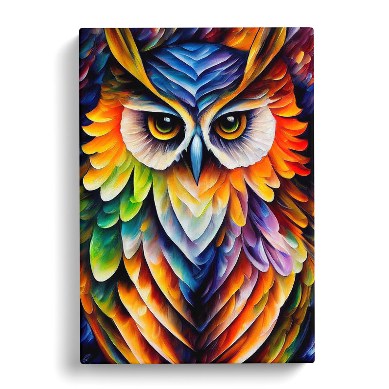 Portrait Of A Long Eared Owl No.1 - Wrapped Canvas Print, 60cm H x 40cm W x 3cm D