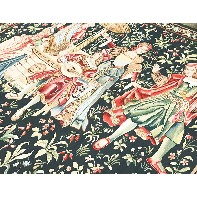 Tapis vert noué à la main de haute qualité