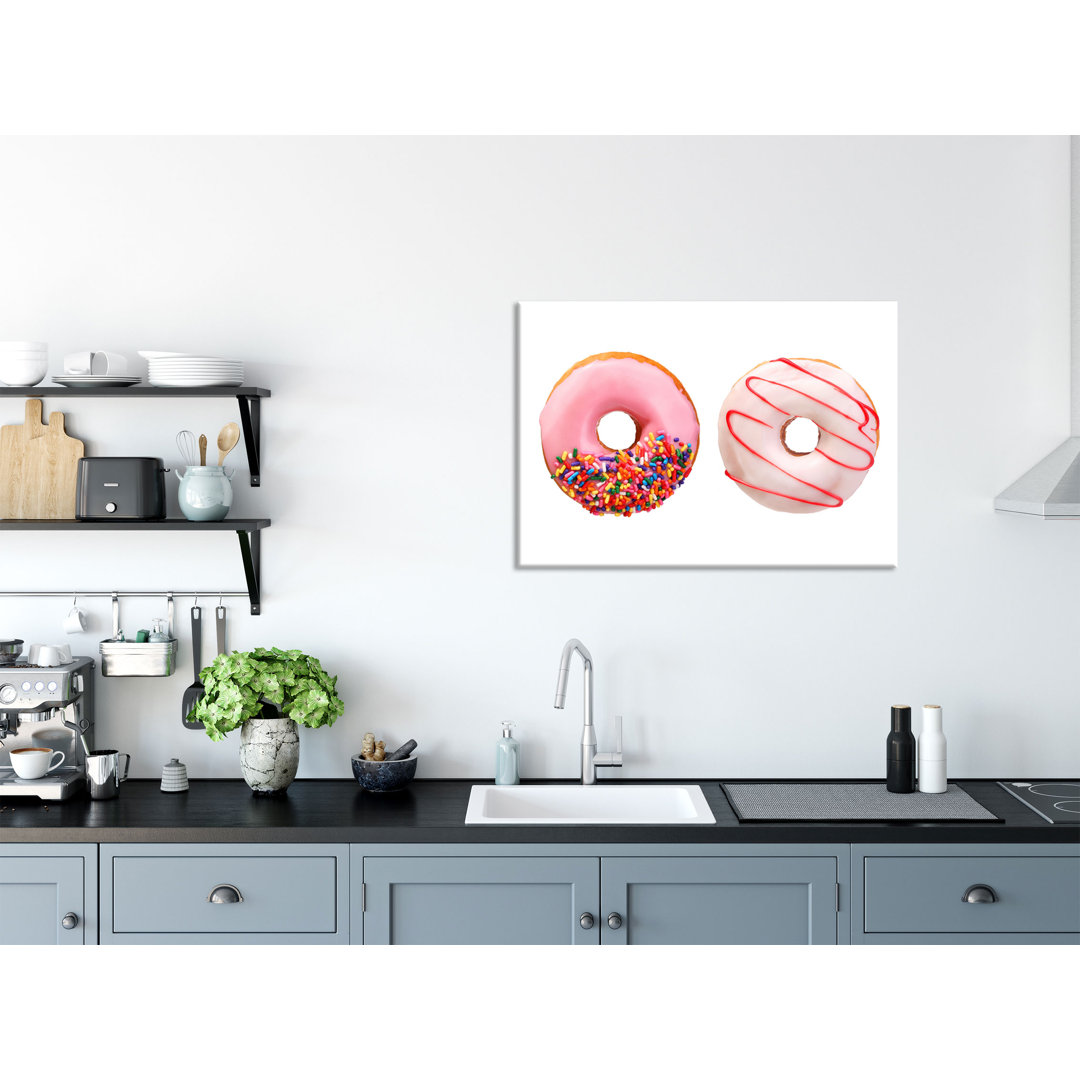 Glasbild Glasierte Donuts