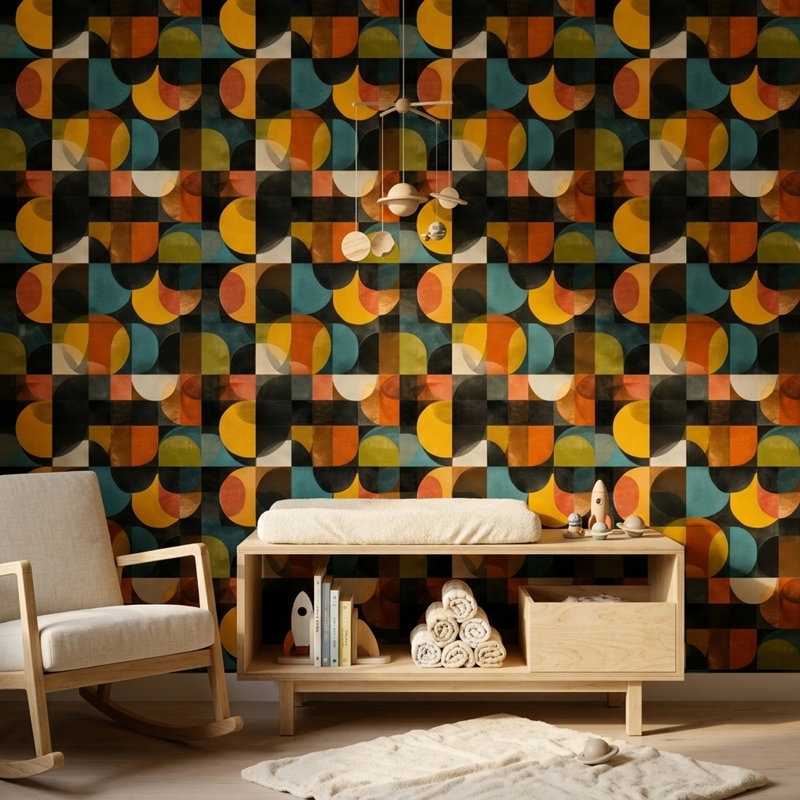 Décoration murale amovible Mid Mid Century, Peler et coller