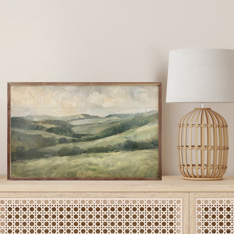 Green Hilly Landscape par LSR, H 5 po x l 8 po