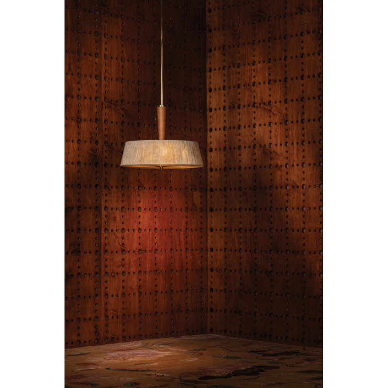 George Pendant in Aged Brass by Cortney Bishop, 17.25" H x 22" W x 22" D