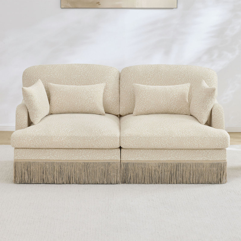 Canapé Comfy Chenille Leopard, Beige