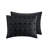 3 Pcs Black Full/Queen Clip Duvet Cover With Microfiber Reverse And Inner Ties For Insert - , Reverse, Button Closure